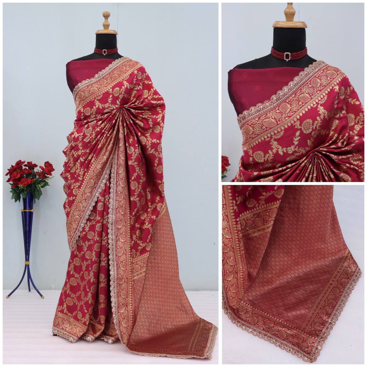 Banarasi SIlk Saree Blouse For Wedding