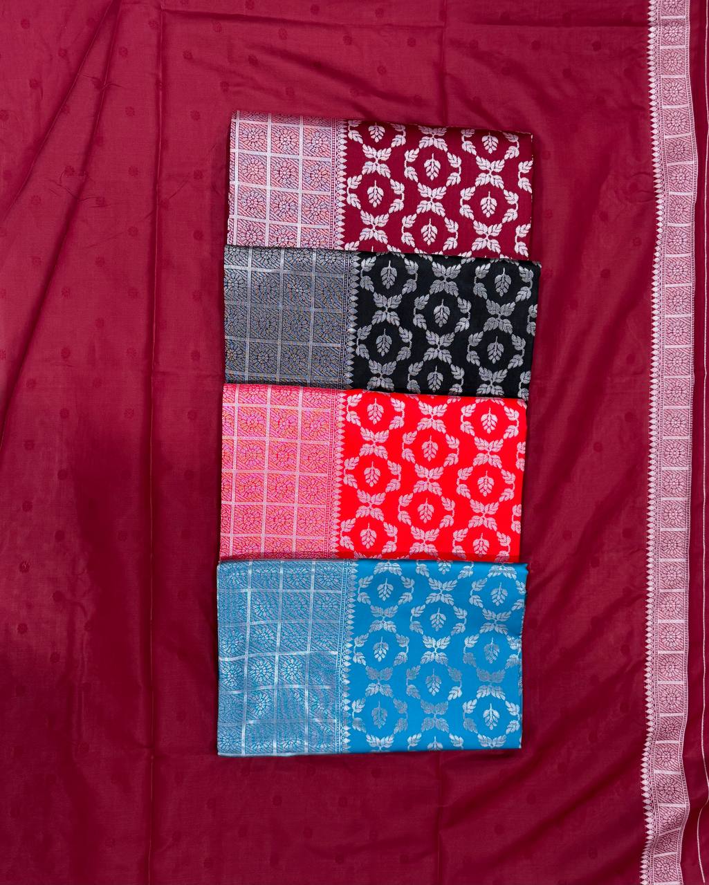 Exquisite Soft Lichi Silk Saree with Rich Jacquard Weave