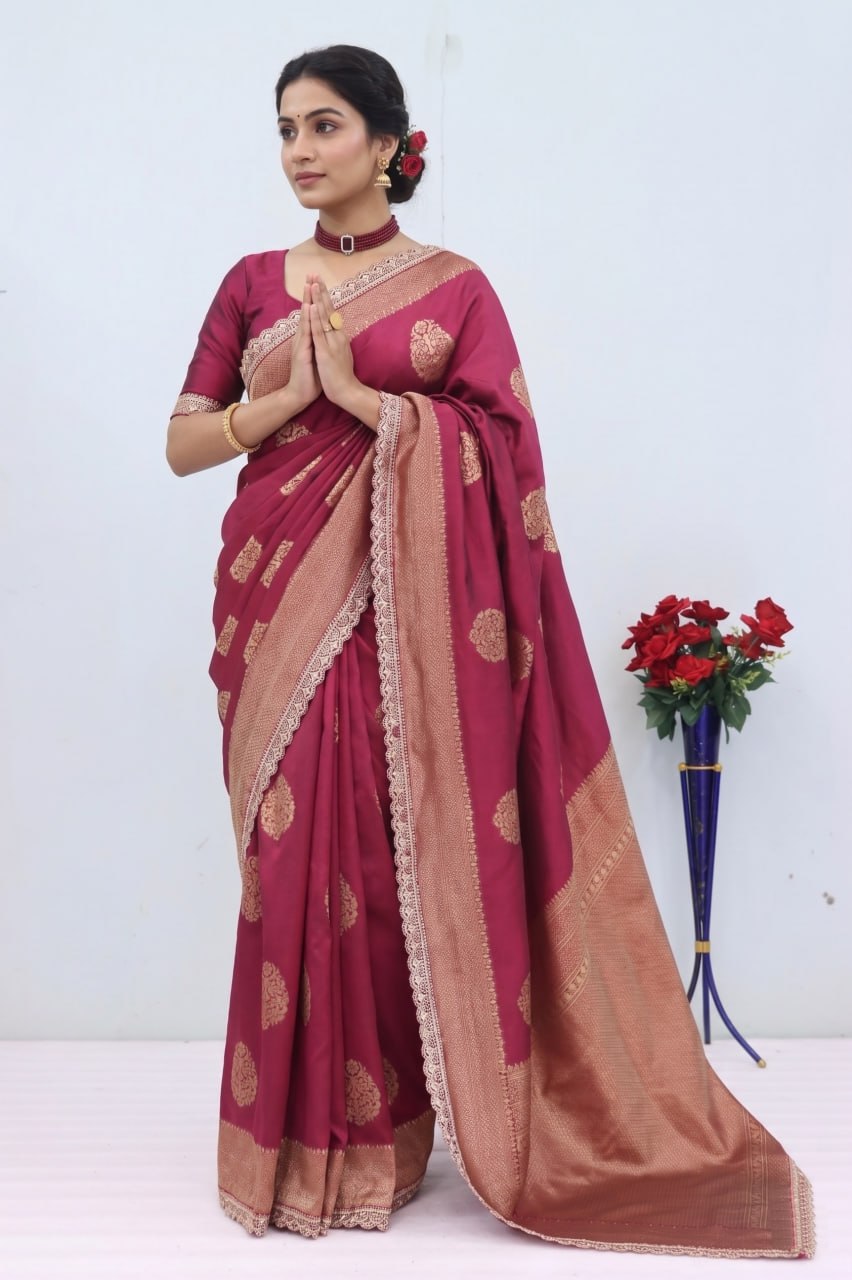 Wedding Wear Banarasi Silk Saree Blouse
