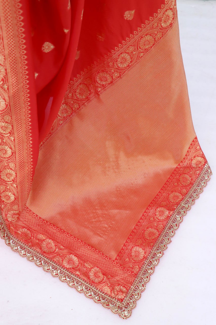 Designer Banarasi Silk Saree Blouse
