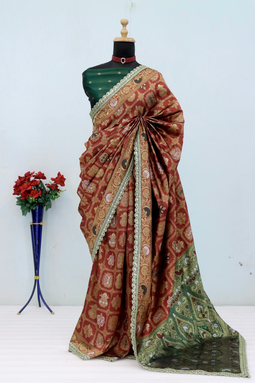 Latest Banarasi Silk Saree Blouse