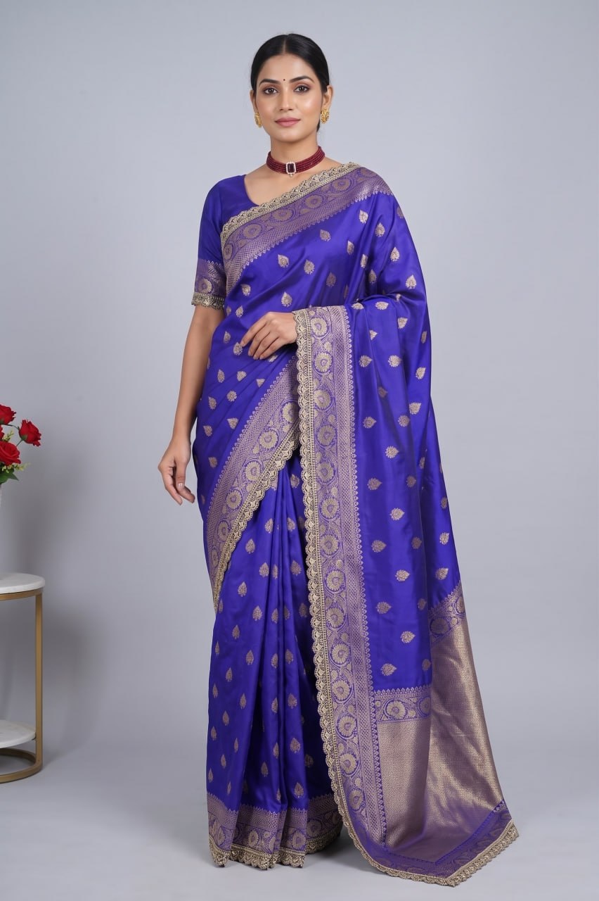 Designer Banarasi Silk Saree Blouse