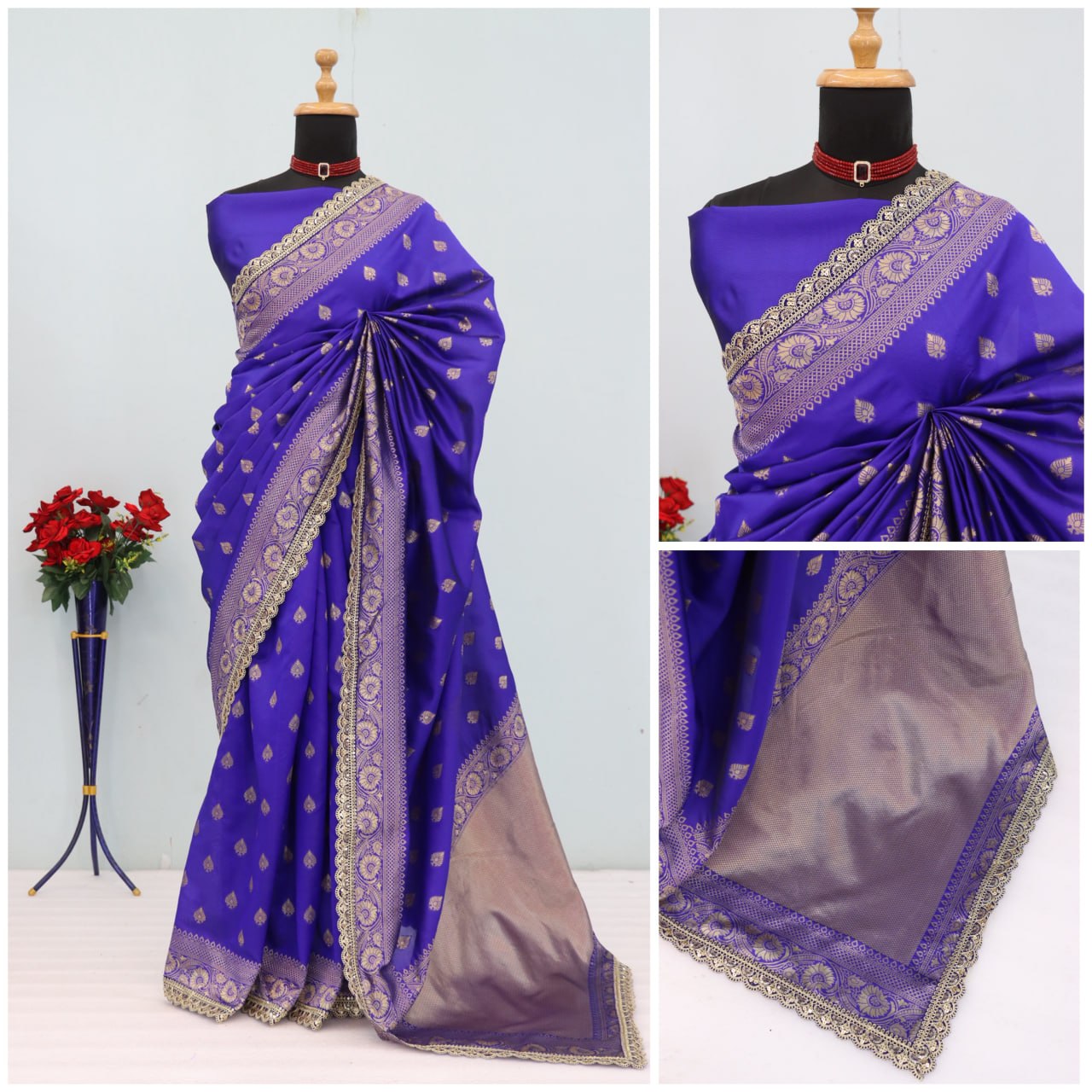 Designer Banarasi Silk Saree Blouse