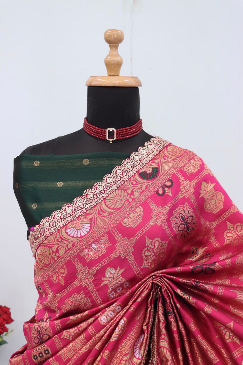 Latest Banarasi Silk Saree Blouse