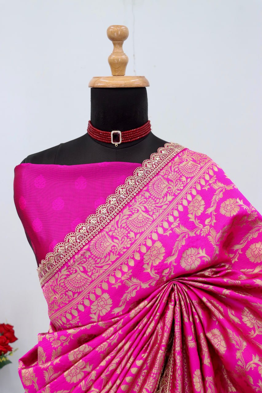 Latest Banarasi Silk Saree Blouse