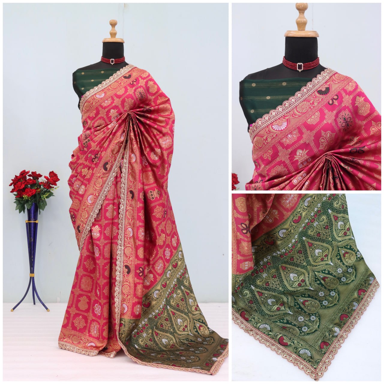 Latest Banarasi Silk Saree Blouse
