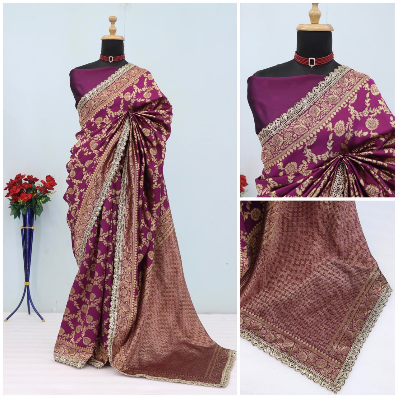 Banarasi SIlk Saree Blouse For Wedding
