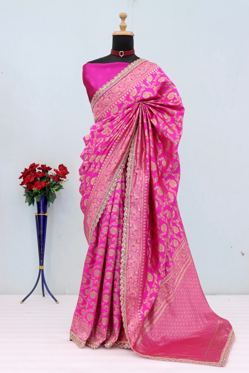 Latest Banarasi Silk Saree Blouse