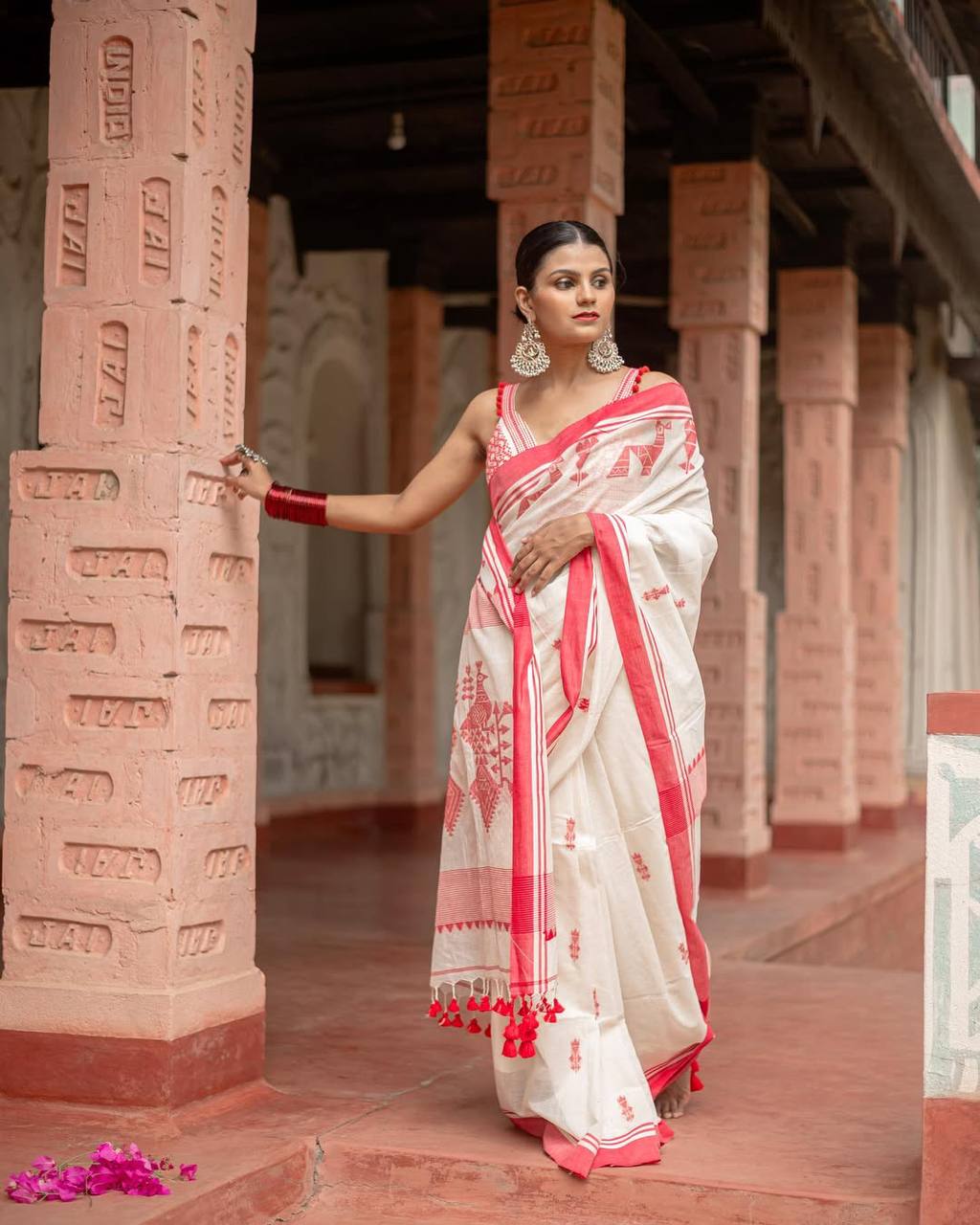 Soft Lilan Slab Saree with Jacquard Work