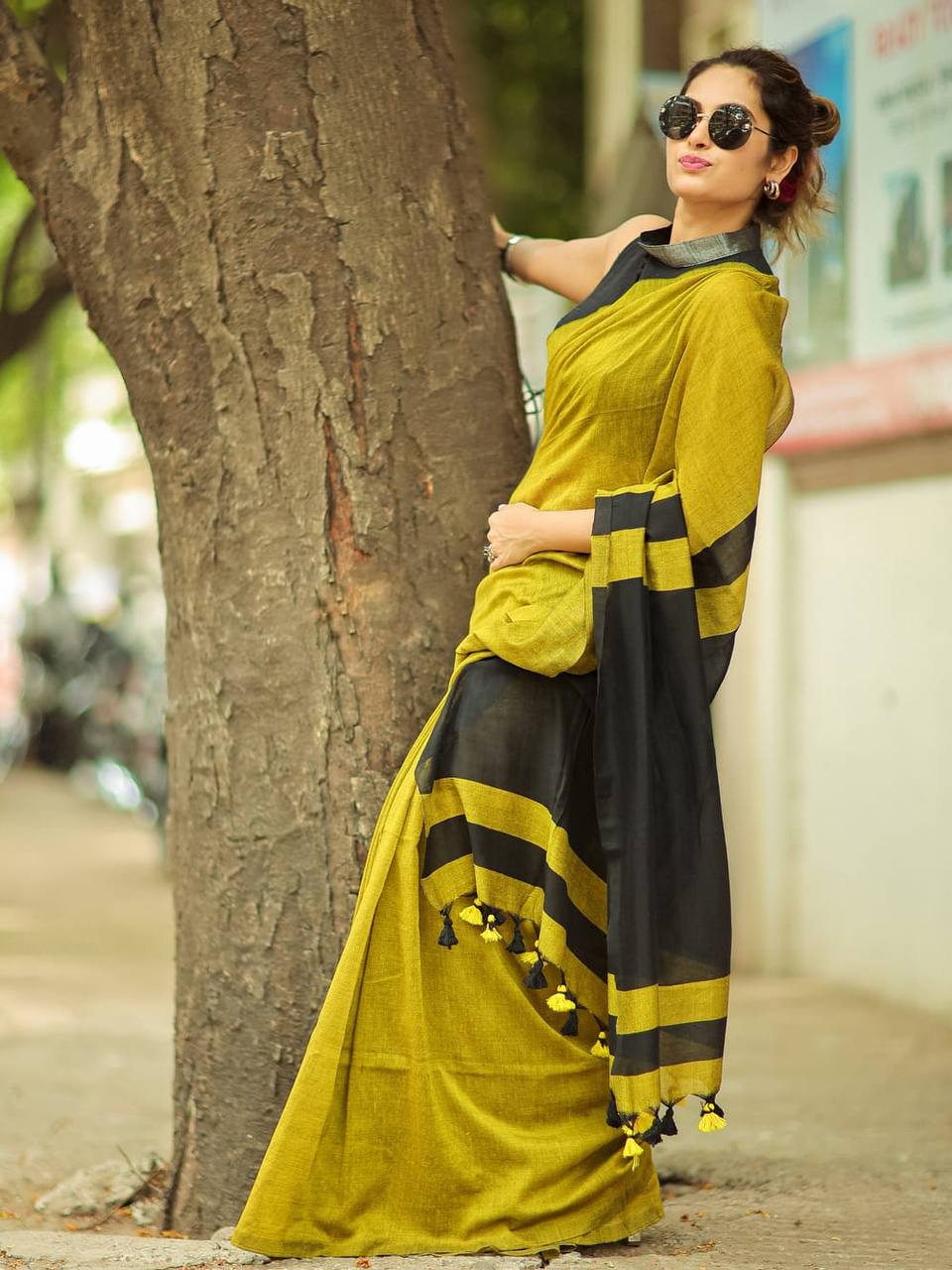 Elegant Soft Lilan Slab Saree Rich Pallu
