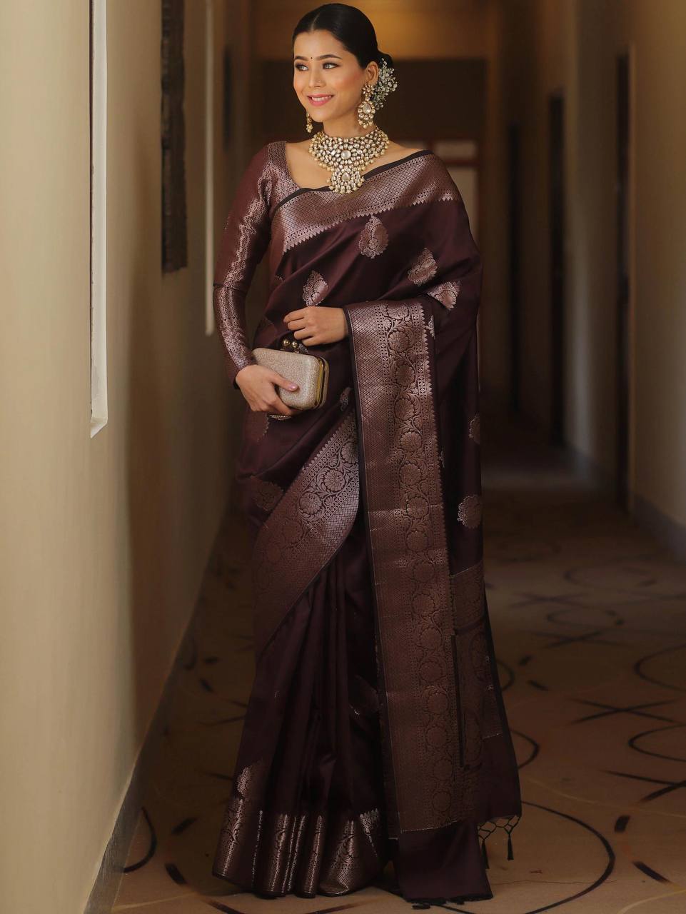 Exquisite Soft Lichi Silk Saree