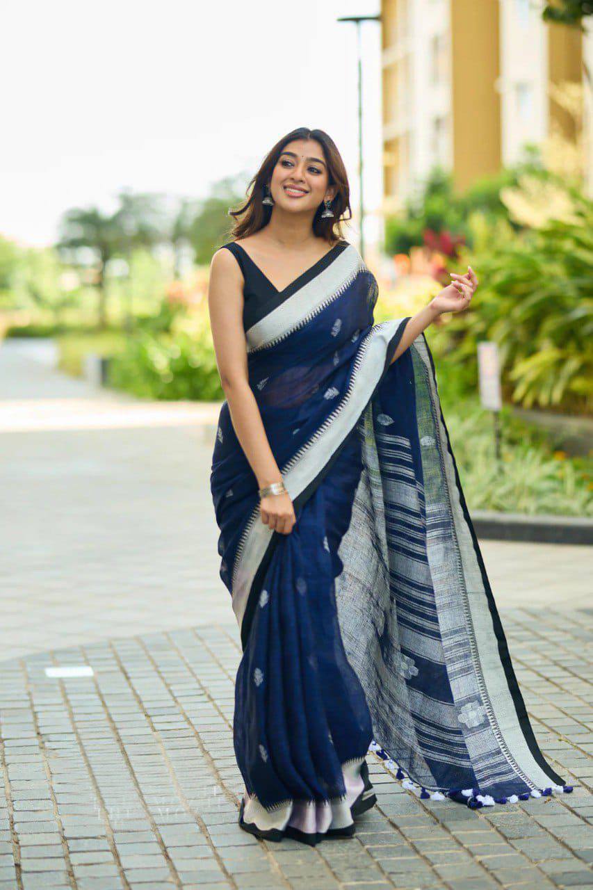 Soft Lilan Slab Jacquard Saree