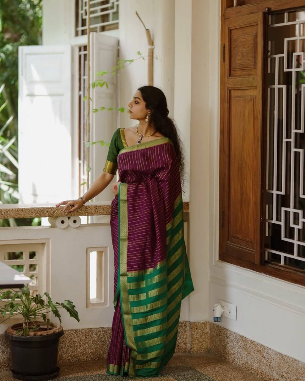 Soft Lichi Silk Saree