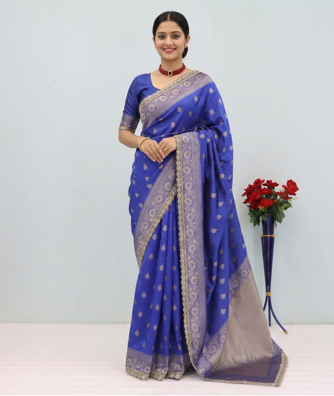 Designer Banarasi Silk Saree Blouse