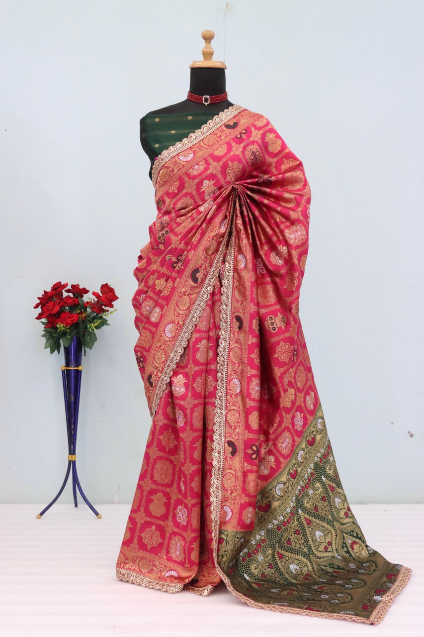 Latest Banarasi Silk Saree Blouse
