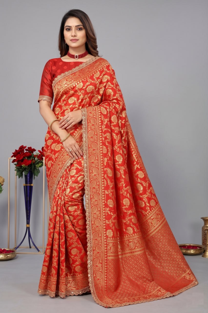 Latest Banarasi Silk Saree Blouse