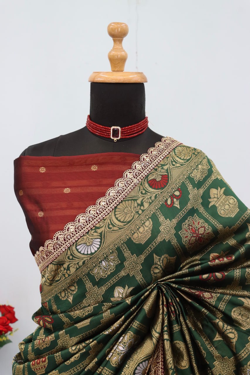 Latest Banarasi Silk Saree Blouse