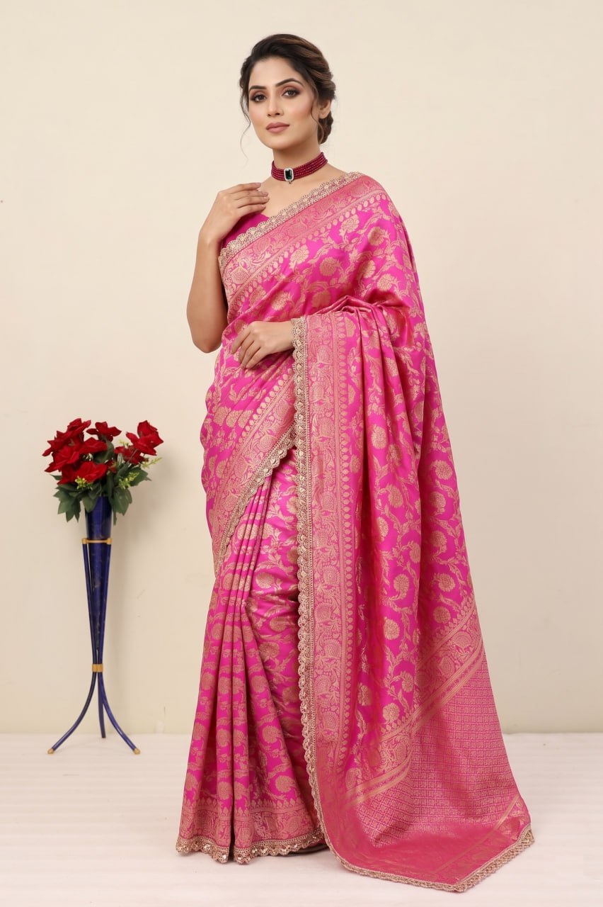 Latest Banarasi Silk Saree Blouse