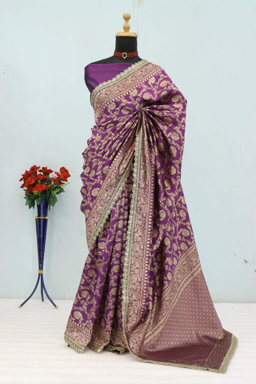 Latest Banarasi Silk Saree Blouse