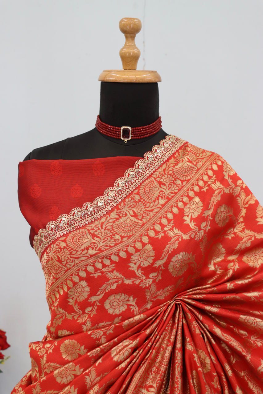 Latest Banarasi Silk Saree Blouse