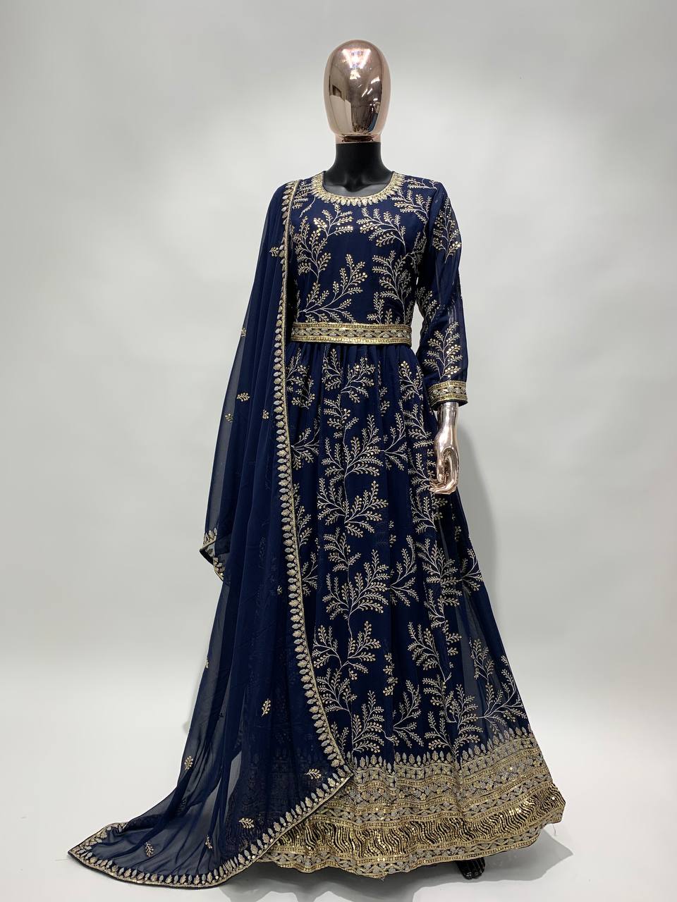 Anarkali Embroidery Gown with dupatta