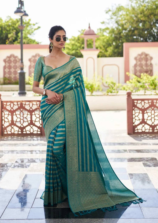 Soft Lichi Silk Saree with Elegant Jacquard Weaving