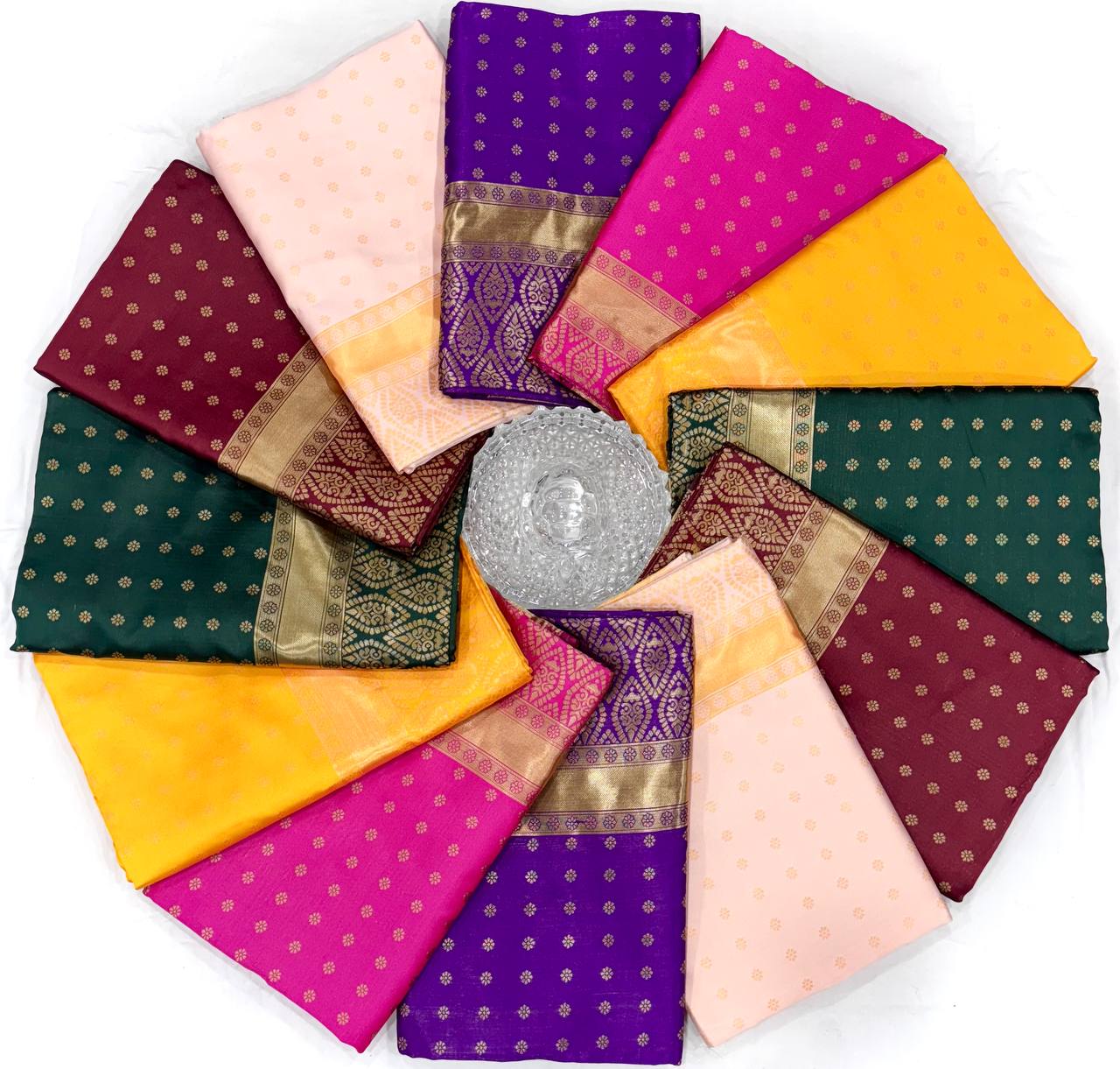 Lichi Silk Saree Jacquard Work