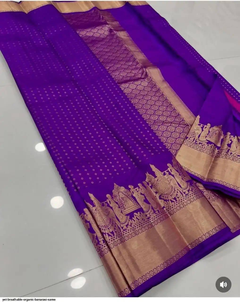 Lichi Silk Saree Jacquard Work