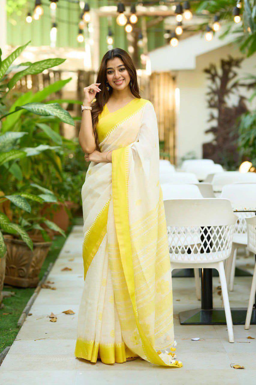 Soft Lilan Slab Jacquard Saree