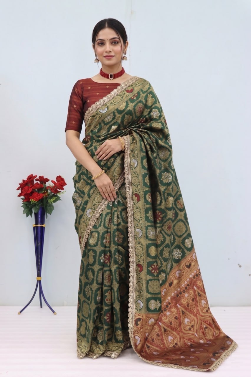 Latest Banarasi Silk Saree Blouse