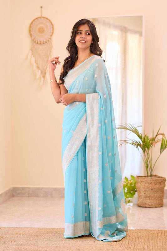 Lilan Slab Saree with Jacquard Weaving