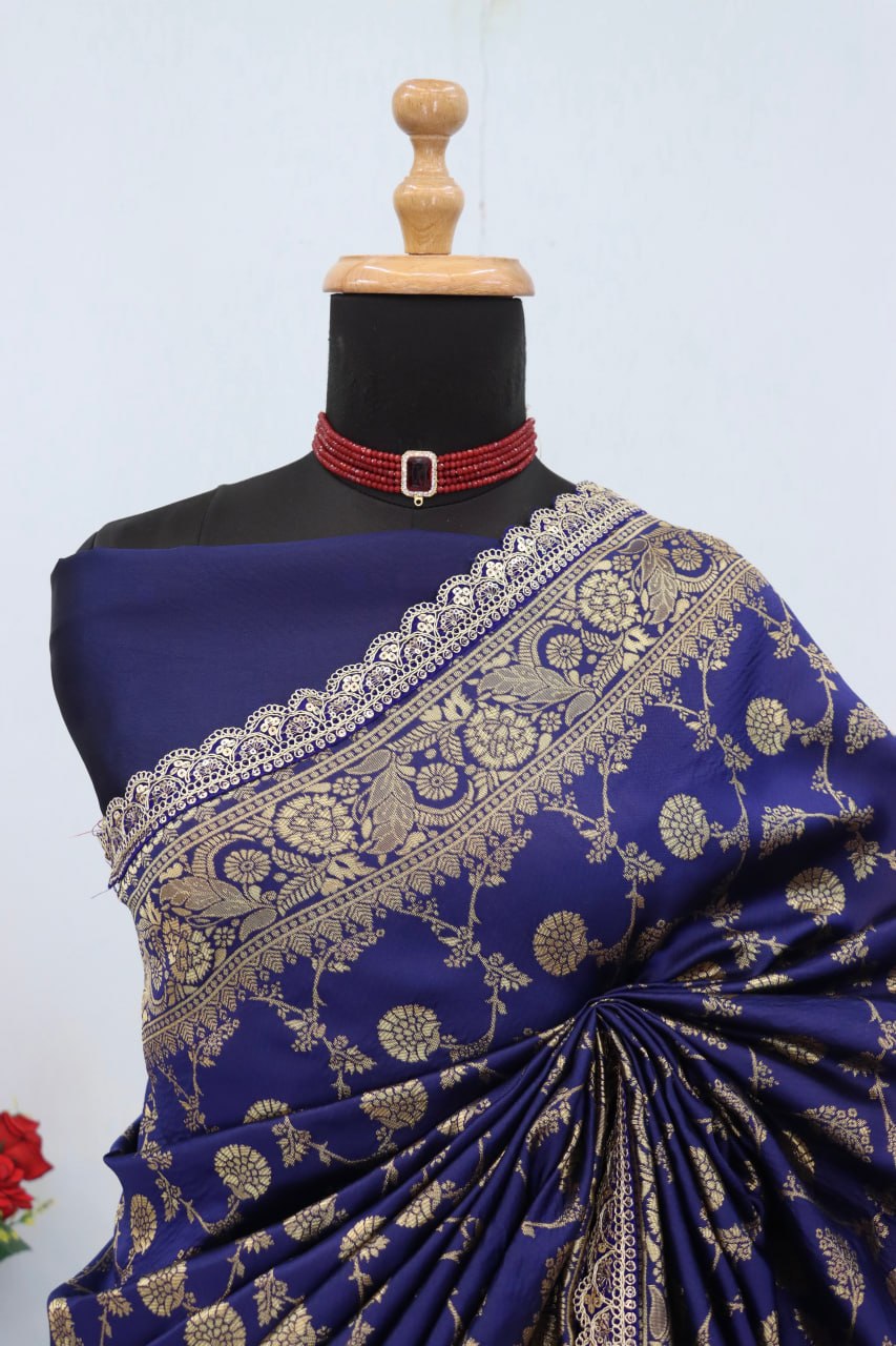 Banarasi Silk Saree Blouse For Wedding Wear