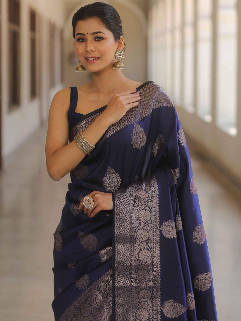 Exquisite Soft Lichi Silk Saree