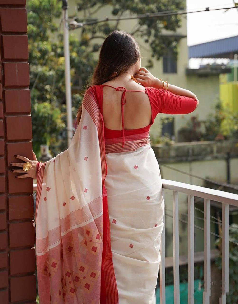 Exquisite Soft Lilan Slab Saree
