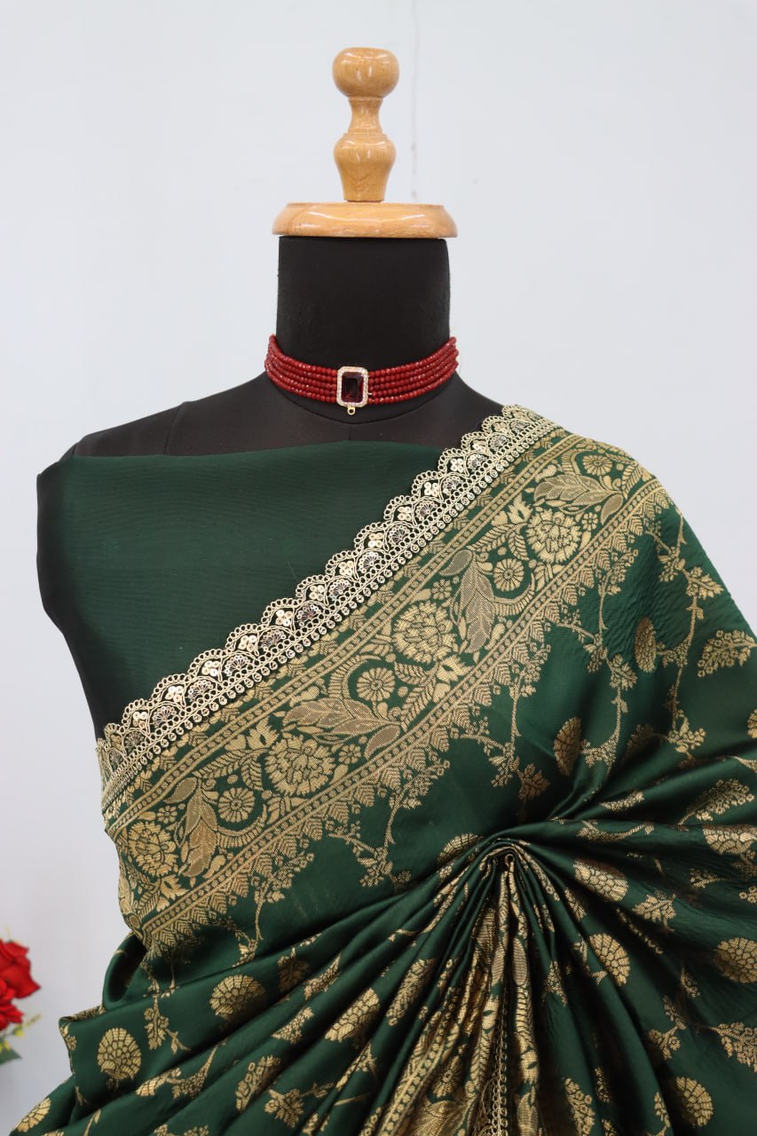 Banarasi Silk Saree Blouse For Wedding Wear