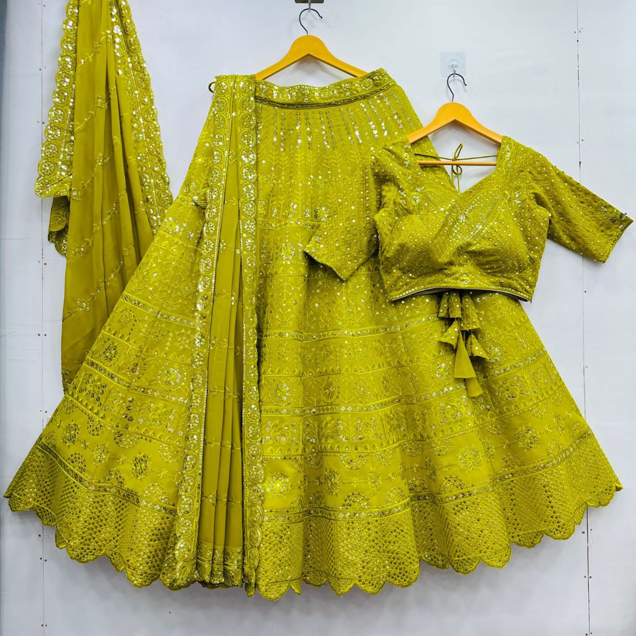 Beautiful Parrot Green Color Georgette Sequence Work Lehenga Choli Wit urban-trend.co.in Beautiful Parrot Green Color Georgette Sequence Work Lehenga Choli Wit urban-trend.co.in