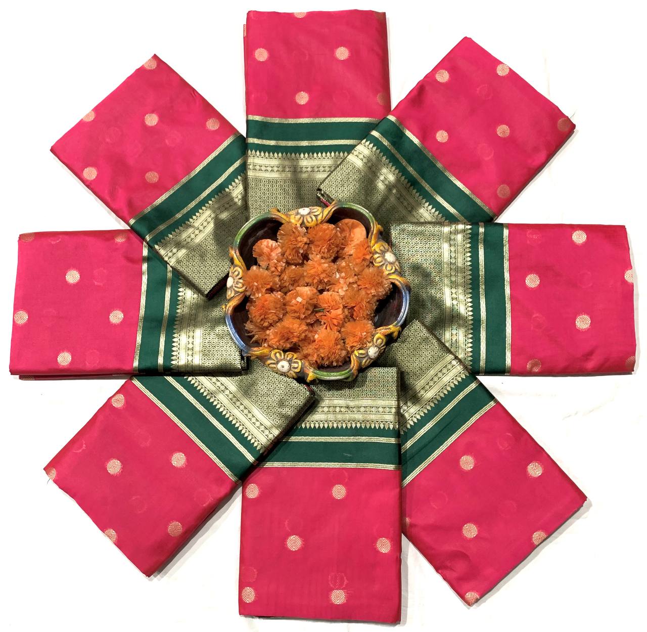 Lichi Silk Saree with Jacquard Work