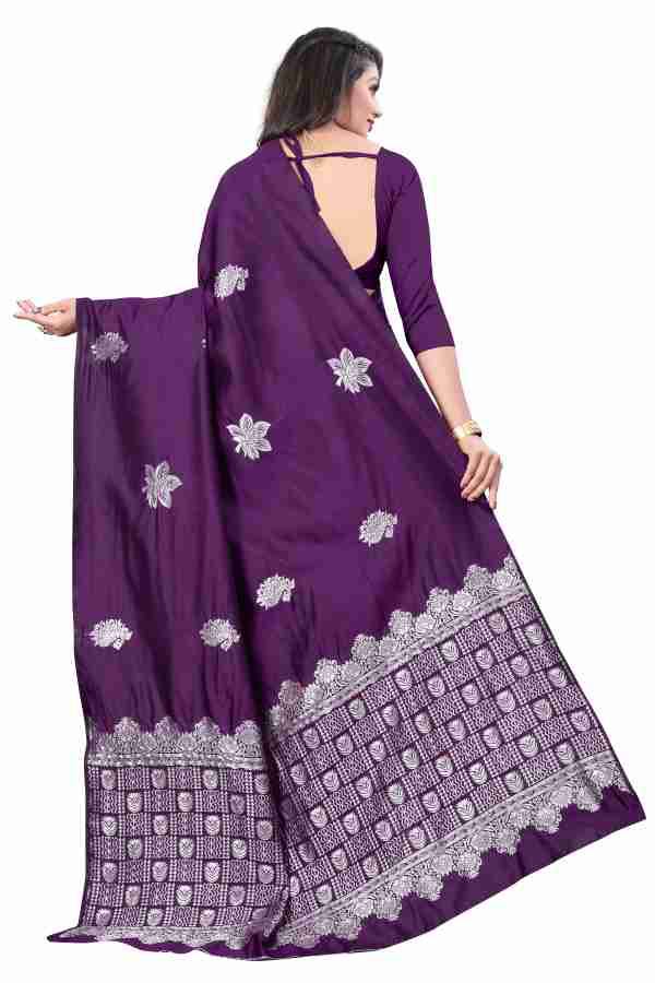 Wine Color Silk Weaving Saree
