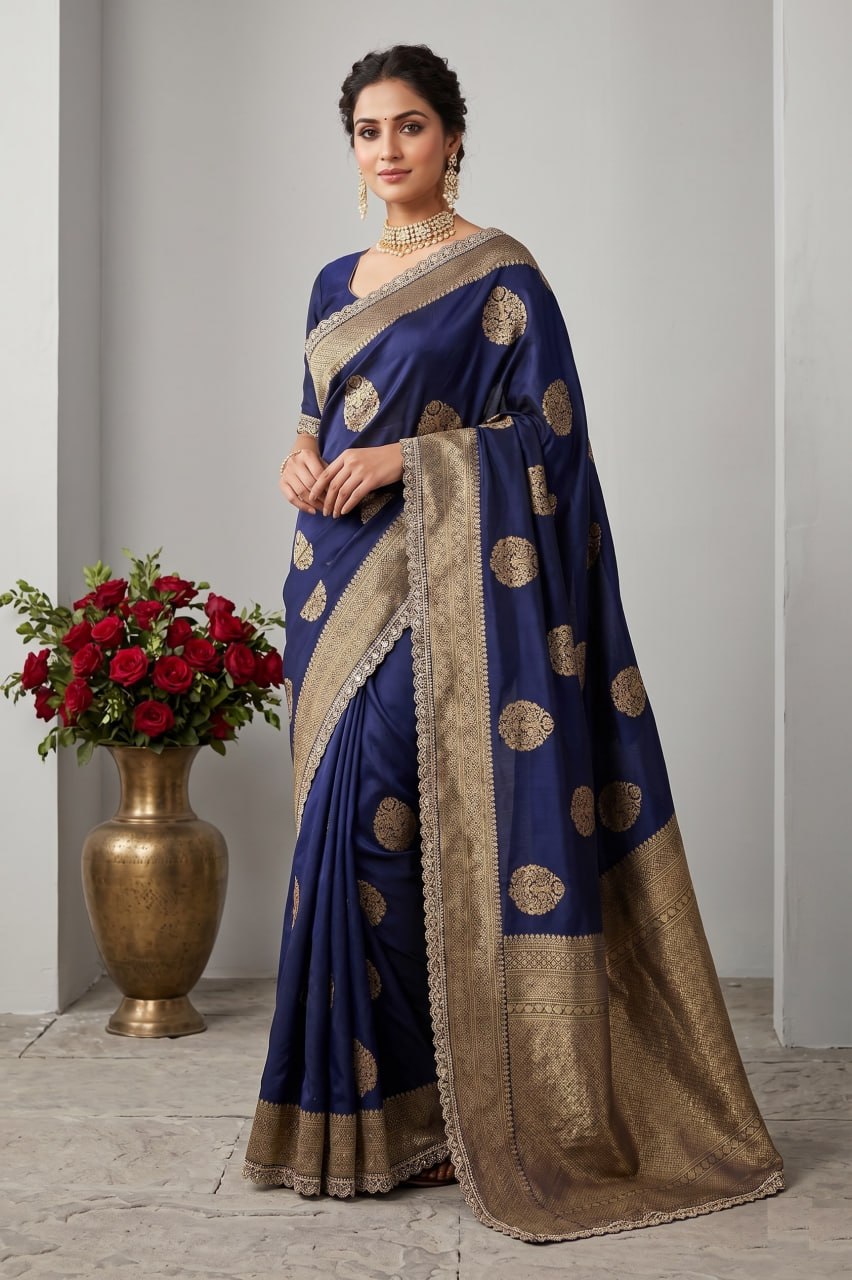 Wedding Wear Banarasi Silk Saree Blouse