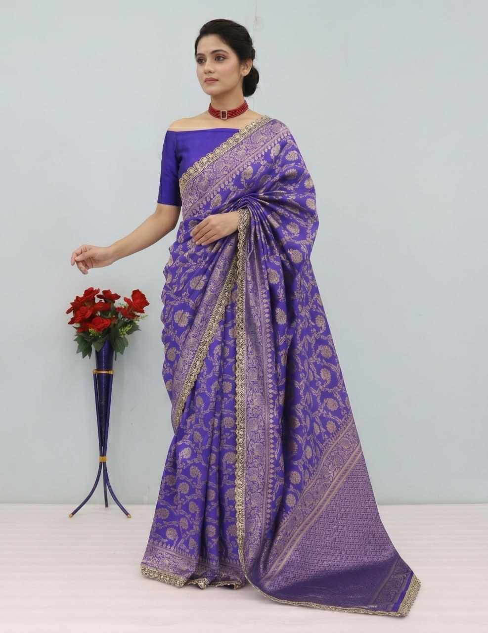 Latest Banarasi Silk Saree Blouse