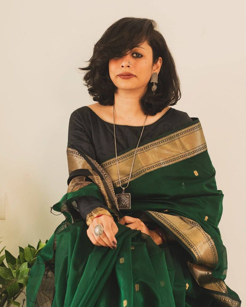 Latest Banarasi Silk Pallu Jacquard Saree For Women