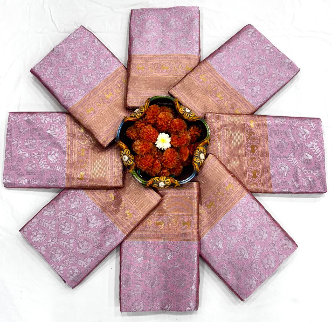 Soft Lichi Silk Saree with Rich Jacquard Work