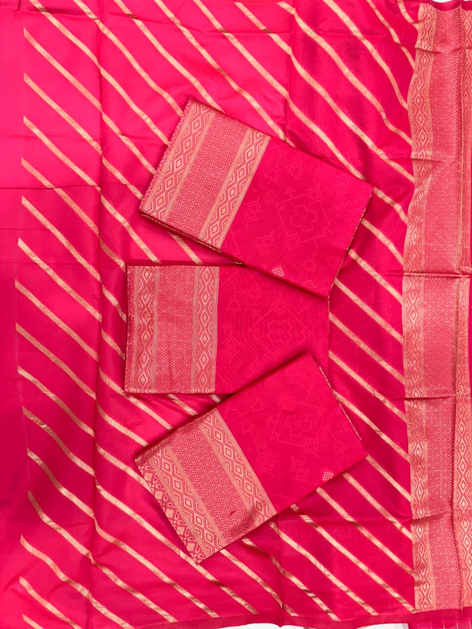 Pink Silk Jacquard Saree