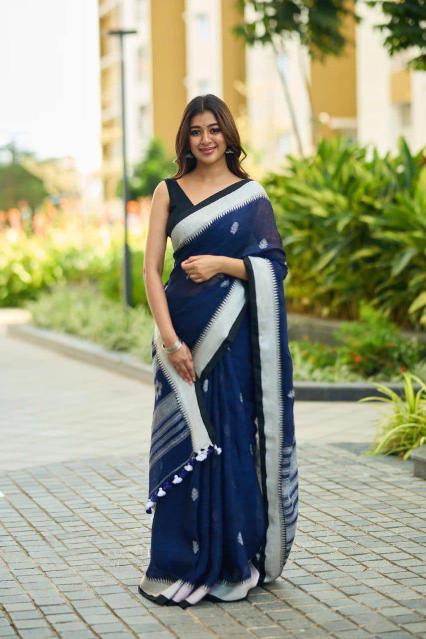 Soft Lilan Slab Jacquard Saree