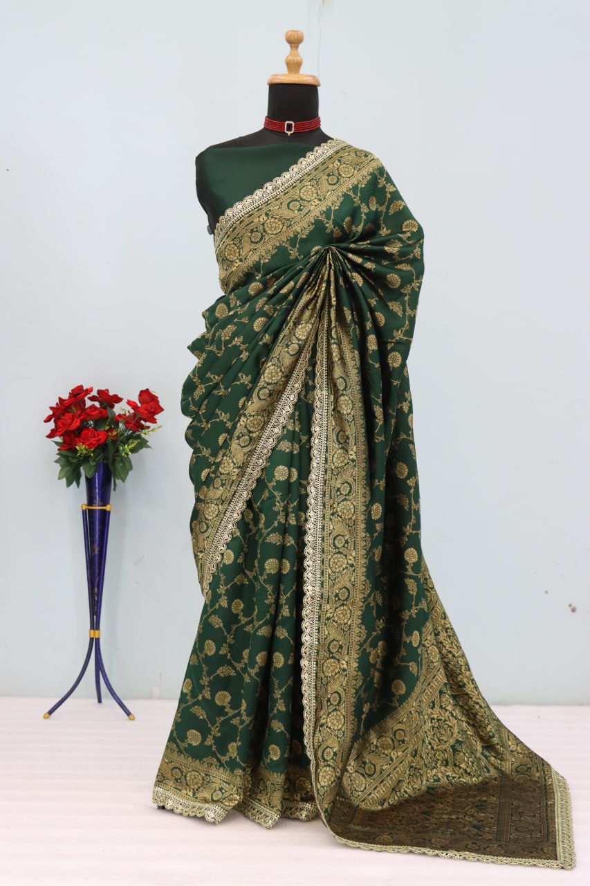 Banarasi Silk Saree Blouse For Wedding Wear
