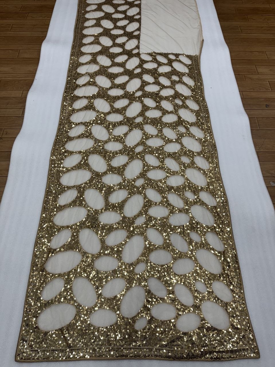Heavy Butterfly Net Saree with 5MM Multi Sequins Embroidery Work