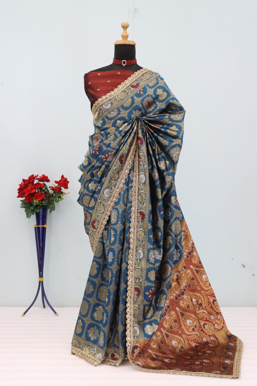 Latest Banarasi Silk Saree Blouse