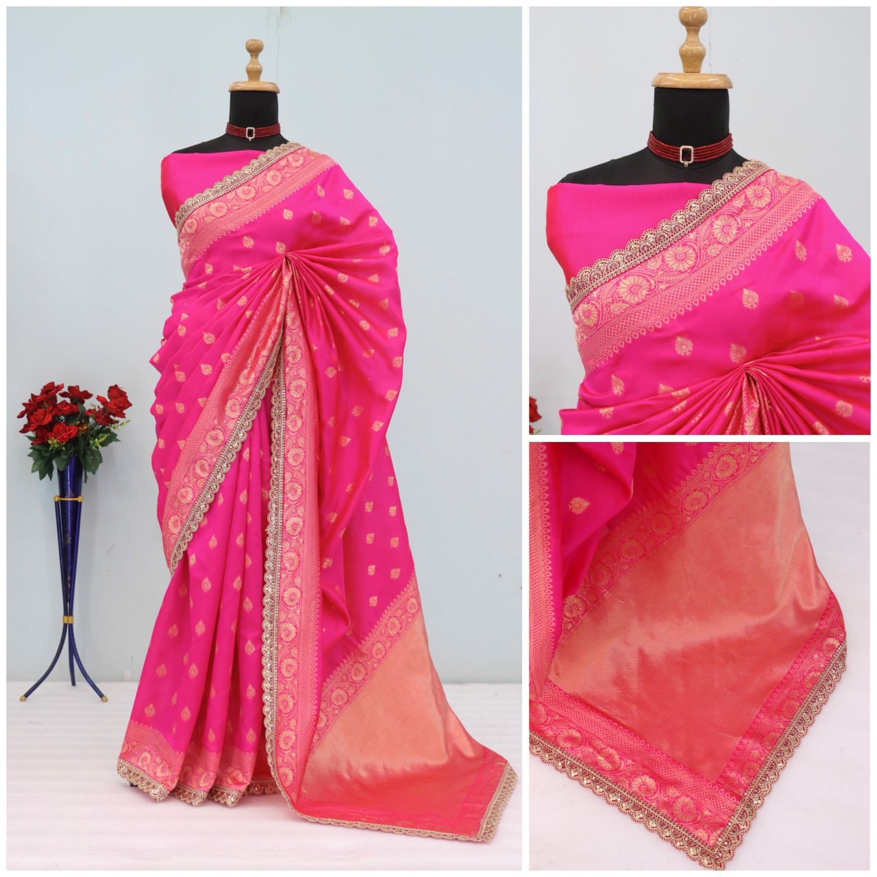 Designer Banarasi Silk Saree Blouse
