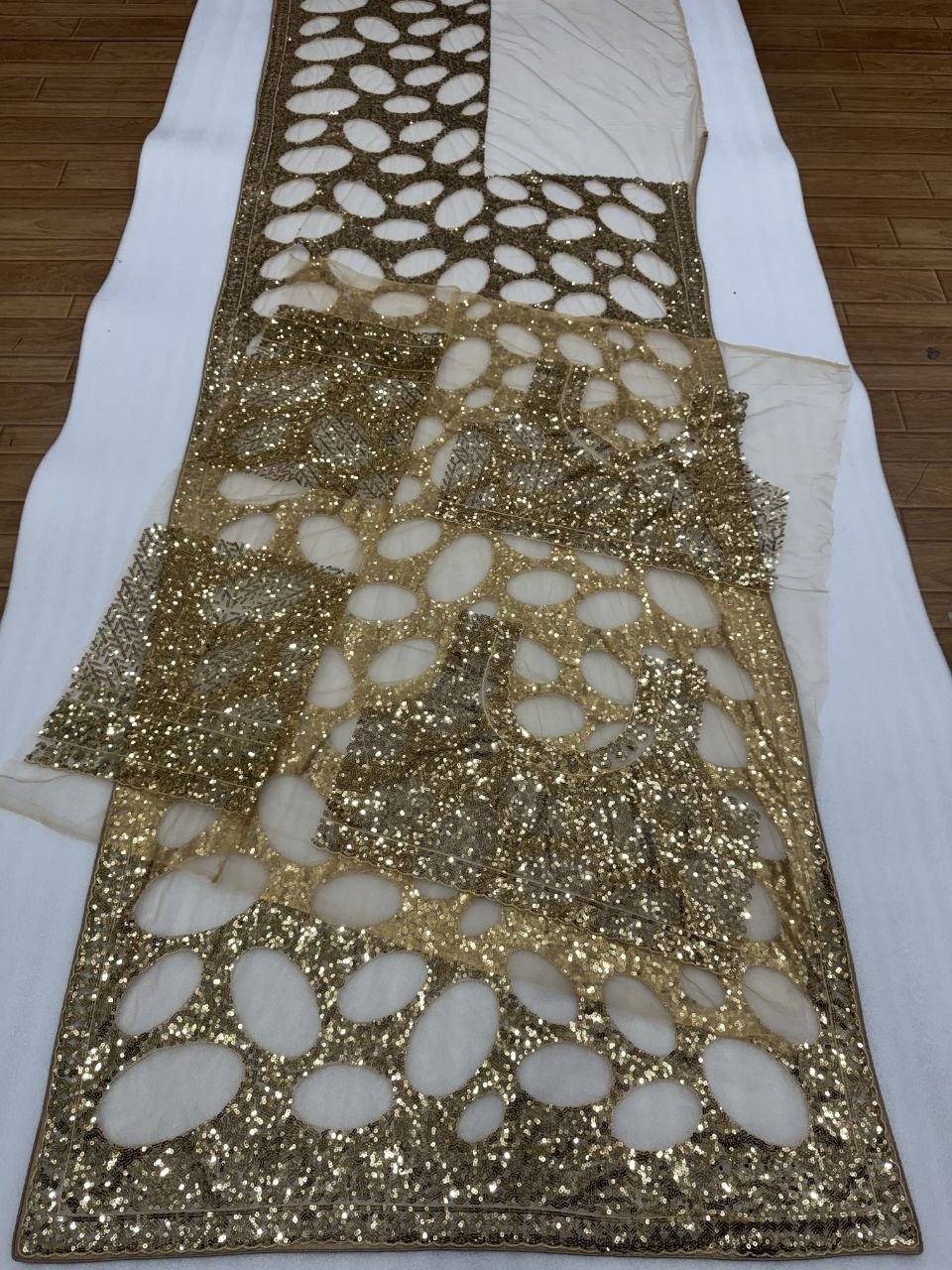 Heavy Butterfly Net Saree with 5MM Multi Sequins Embroidery Work