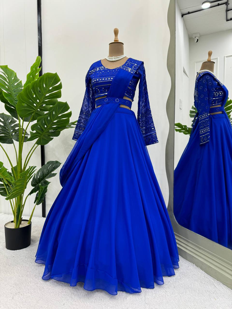 Trendy Georgette Sequence Thread Work Lehenga Choli